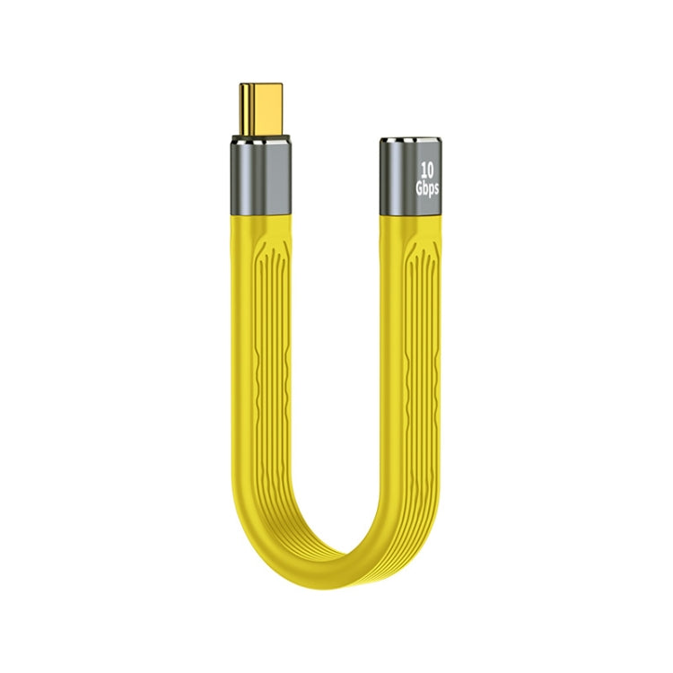 100W 10Gbps USB-C/Type-C Female to USB-C/Type-C Male FPC Flexible Data Cable, Length: 13.8cm(Yellow) by buy2fix