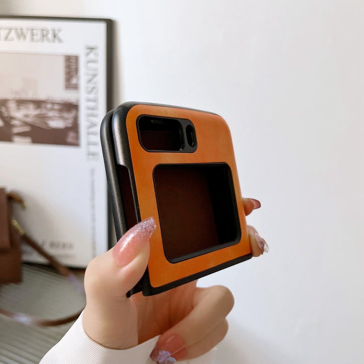 For Motorola Moto Razr 2022 Two-color Litchi Texture PU Phone Case(White) by buy2fix