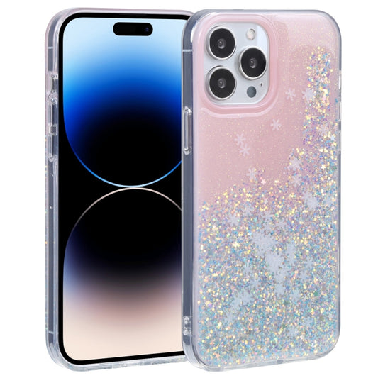 For iPhone 14 Pro Max DFANS DESIGN Snowflake Starlight Shining Phone Case(Pink) - iPhone 14 Pro Max Cases by DFANS DESIGN | Online Shopping UK | buy2fix