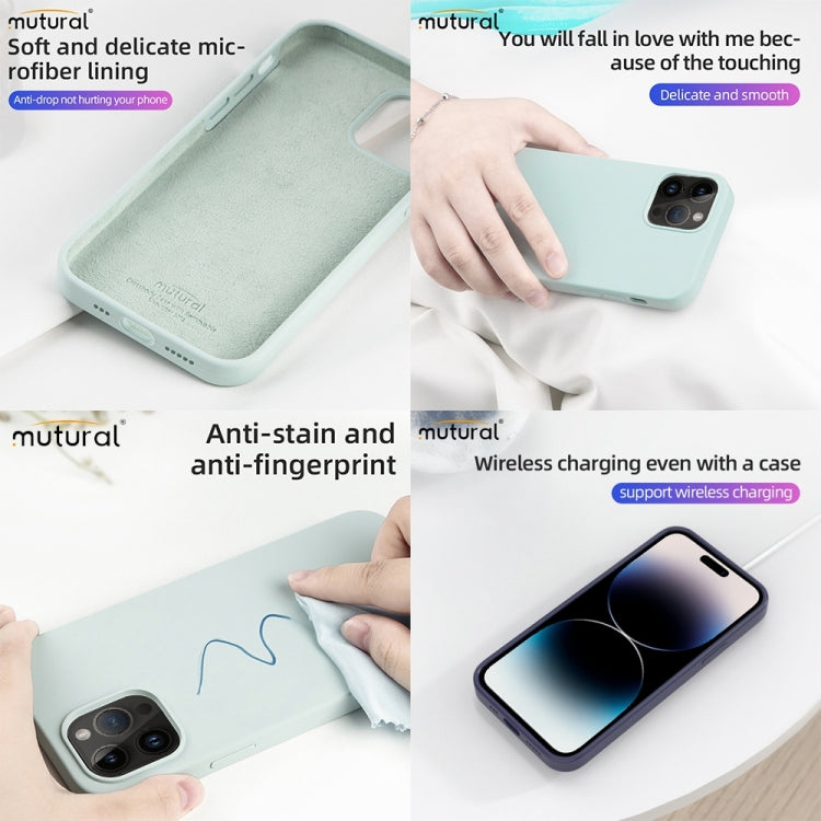 For iPhone 14 Pro Max Mutural Yuemu Series Liquid Silicone Microfiber Case(Pink) - iPhone 14 Pro Max Cases by Mutural | Online Shopping UK | buy2fix