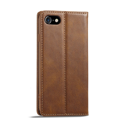 For iPhone SE 2022 / SE 2020 / 8 / 7 LC.IMEEKE RFID Anti-theft Leather Phone Case(Brown) - iPhone SE 2022 / 2020 / 8 / 7 Cases by LC.IMEEKE | Online Shopping UK | buy2fix