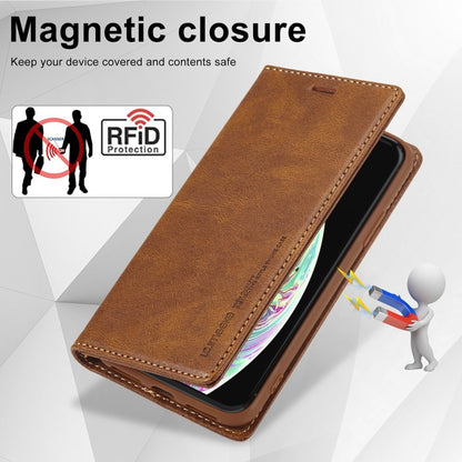 For iPhone XR LC.IMEEKE RFID Anti-theft Leather Phone Case(Brown) - More iPhone Cases by LC.IMEEKE | Online Shopping UK | buy2fix