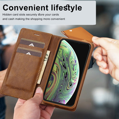 For iPhone XR LC.IMEEKE RFID Anti-theft Leather Phone Case(Brown) - More iPhone Cases by LC.IMEEKE | Online Shopping UK | buy2fix