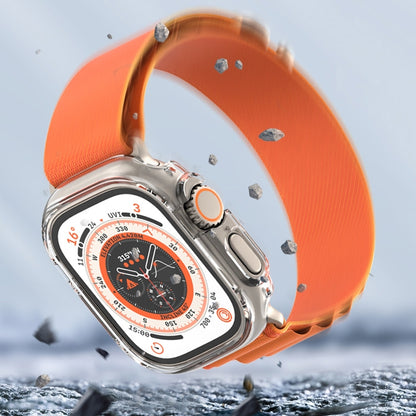 For Apple Watch Ultra 3 / 2 / 1 49mm PC Hollow Electroplating Protective Case(Light Pink) by buy2fix