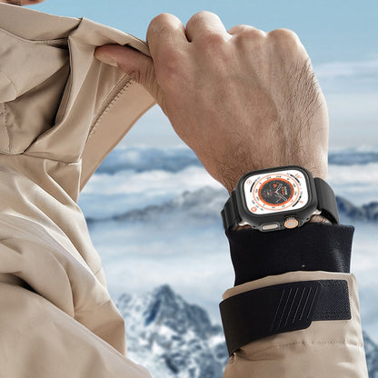 For Apple Watch Ultra 3 / 2 / 1 49mm PC Hollow Electroplating Protective Case(Ice Blue) by buy2fix