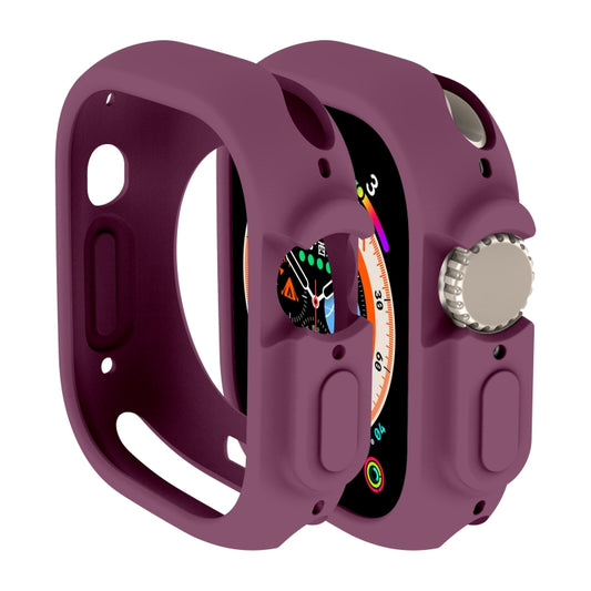 For Apple Watch Ultra 3 / 2 / 1 49mm Candy TPU Protective Case(Plum) by buy2fix