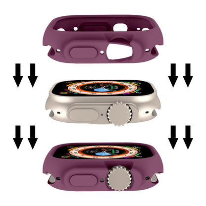 For Apple Watch Ultra 3 / 2 / 1 49mm Candy TPU Protective Case(Plum) by buy2fix
