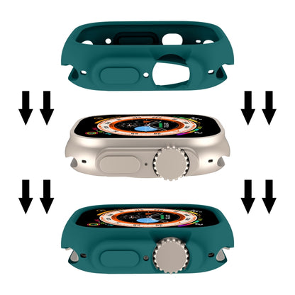 For Apple Watch Ultra 3 / 2 / 1 49mm Candy TPU Protective Case(Dark Green) - Watch Cases by buy2fix | Online Shopping UK | buy2fix