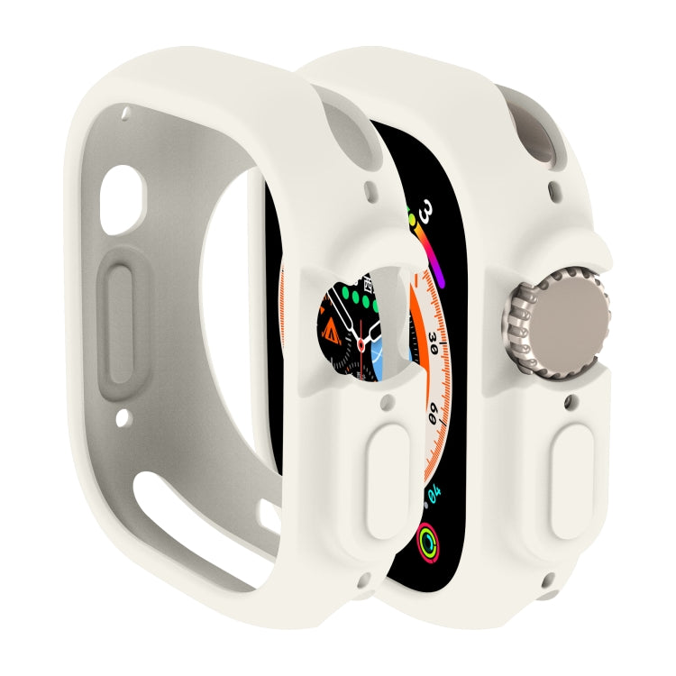 For Apple Watch Ultra 3 / 2 / 1 49mm Candy TPU Protective Case(Cream White) by buy2fix