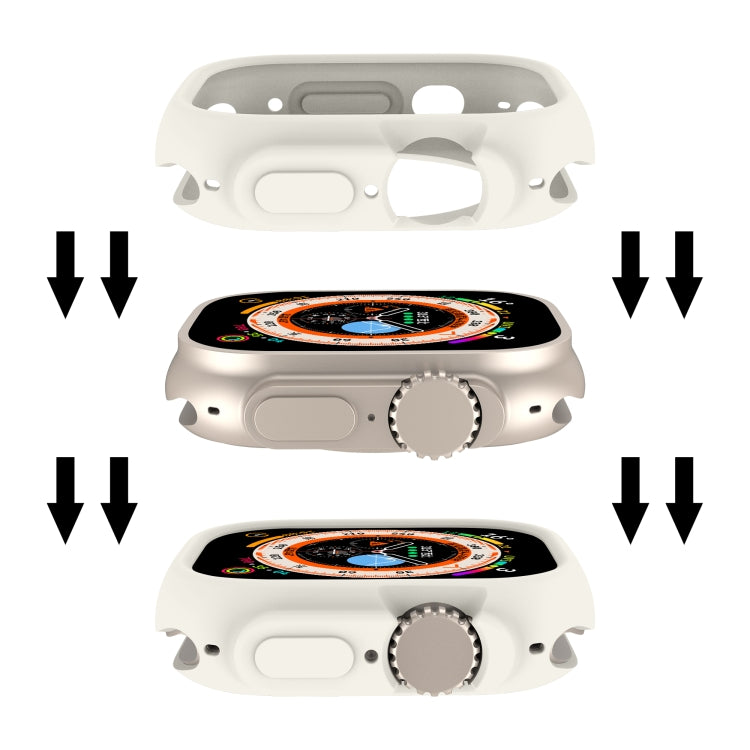 For Apple Watch Ultra 3 / 2 / 1 49mm Candy TPU Protective Case(Cream White) by buy2fix