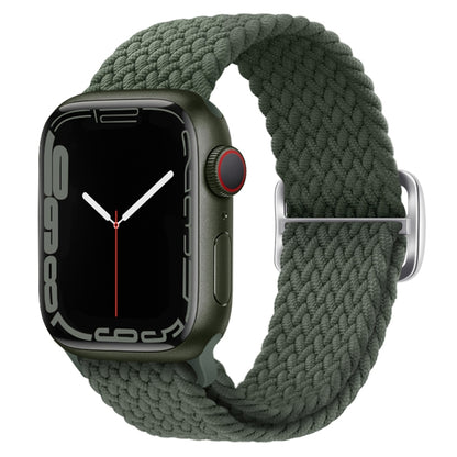 Buckle Nylon Braided Watch Band for Apple Watch Ultra 49mm&Watch Ultra 2 49mm / Series 9&8&7 45mm / SE 3&SE 2&6&SE&5&4 44mm / 3&2&1 42mm(Olive Green) by buy2fix
