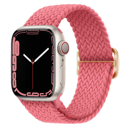 Buckle Nylon Braided Watch Band for Apple Watch Ultra 49mm&Watch Ultra 2 49mm / Series 9&8&7 45mm / SE 3&SE 2&6&SE&5&4 44mm / 3&2&1 42mm(Pink) by buy2fix