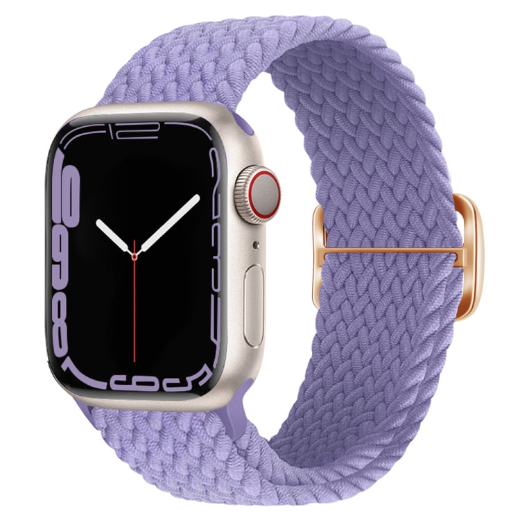 Buckle Nylon Braided Watch Band for Apple Watch Ultra 49mm&Watch Ultra 2 49mm / Series 9&8&7 45mm / SE 3&SE 2&6&SE&5&4 44mm / 3&2&1 42mm(Lavender) by buy2fix