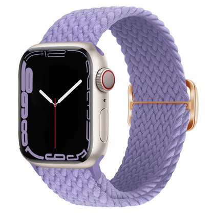 Buckle Nylon Braided Watch Band for Apple Watch Ultra 49mm&Watch Ultra 2 49mm / Series 9&8&7 45mm / SE 3&SE 2&6&SE&5&4 44mm / 3&2&1 42mm(Lavender) by buy2fix