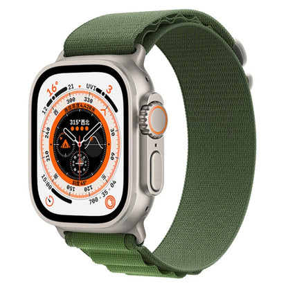 For Apple Watch Ultra 49mm Nylon Watch Band(Green) by buy2fix