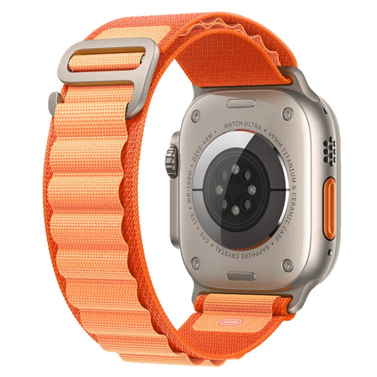 For Apple Watch Ultra 49mm Nylon Watch Band (Yellow+Orange) by buy2fix