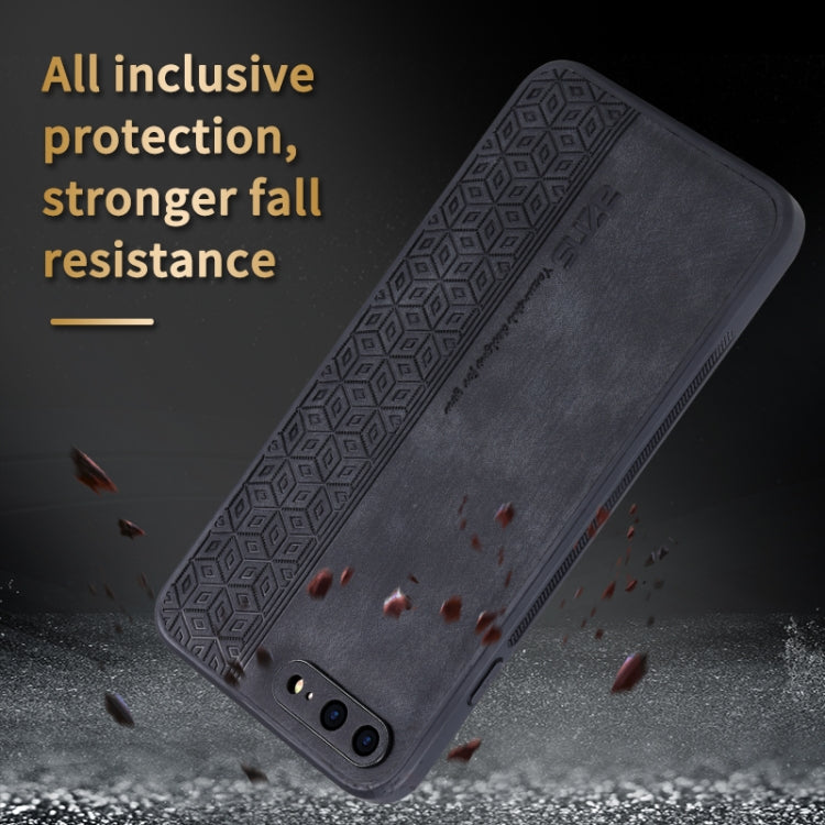 For iPhone 8 Plus / 7 Plus AZNS 3D Embossed Skin Feel Phone Case(Black) - More iPhone Cases by AZNS | Online Shopping UK | buy2fix