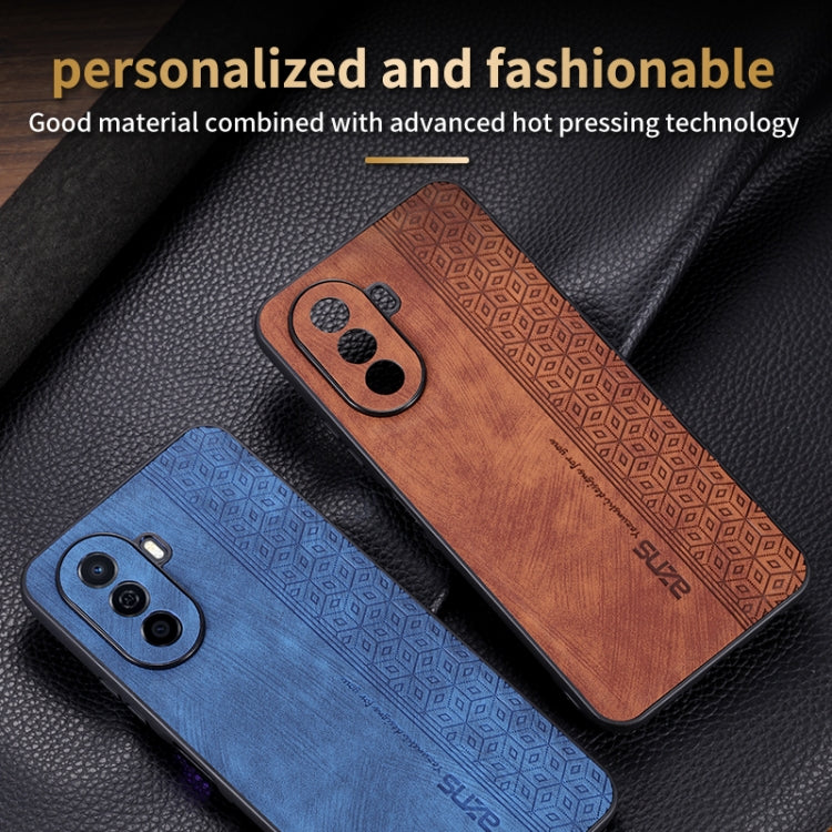 For Huawei Enjoy 50 / nova Y70 AZNS 3D Embossed Skin Feel Phone Case(Black) - Huawei Cases by AZNS | Online Shopping UK | buy2fix