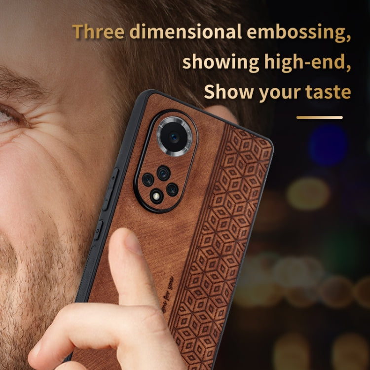 For Honor 50 Pro / Huawei nova 9 Pro AZNS 3D Embossed Skin Feel Phone Case(Black) - Huawei Cases by AZNS | Online Shopping UK | buy2fix