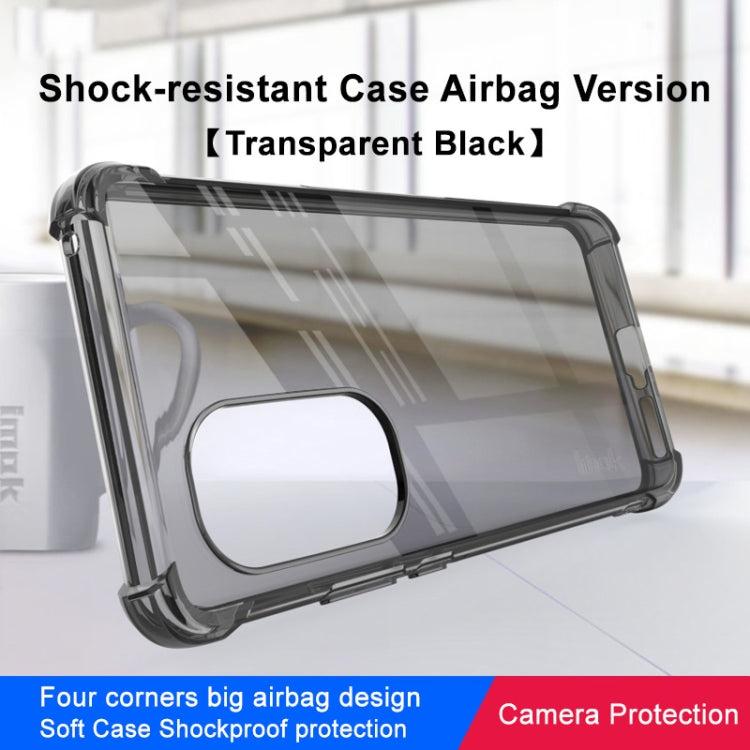 For Motorola Edge 2022 5G imak Shockproof Airbag TPU Phone Case(Transparent Black) by imak
