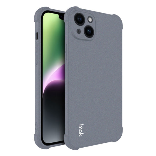 For iPhone 14 imak Shockproof Airbag TPU Phone Case(Matte Grey)