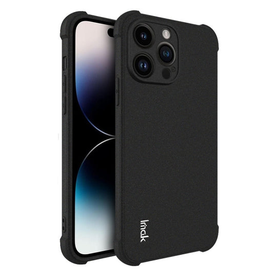 For iPhone 14 Pro Max imak Shockproof Airbag TPU Phone Case(Matte Black)