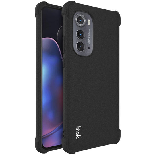 For Motorola Edge 2022 5G imak Shockproof Airbag TPU Phone Case(Matte Black)