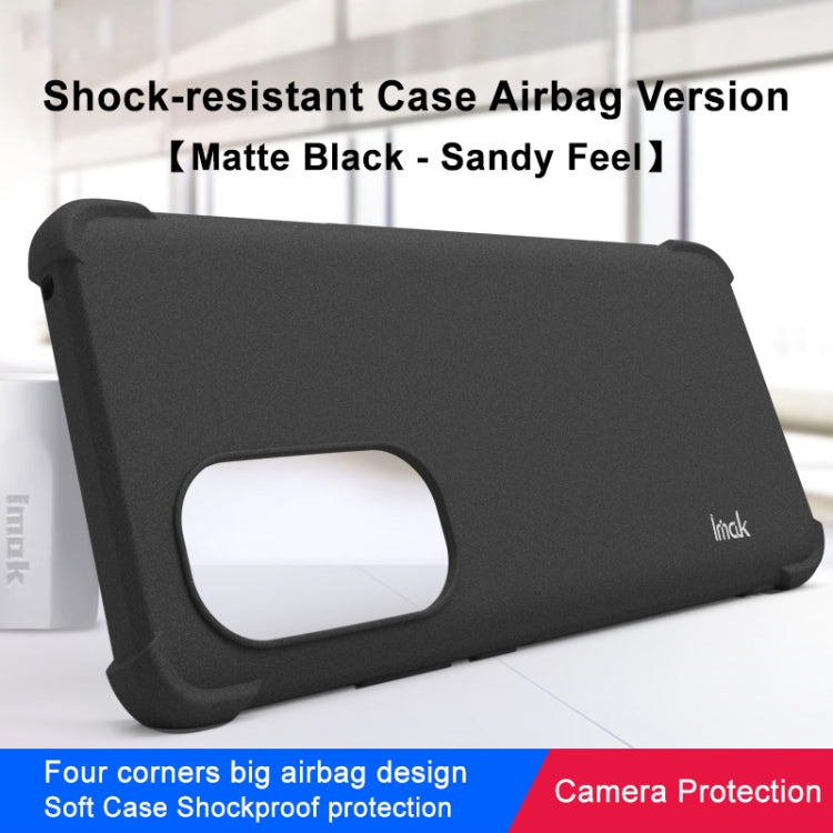 For Motorola Edge 2022 5G imak Shockproof Airbag TPU Phone Case(Matte Black) by imak