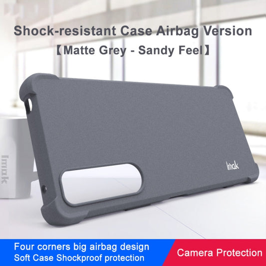 For Sony Xperia 5 IV imak Shockproof Airbag TPU Phone Case(Matte Grey) - Sony Cases by imak | Online Shopping UK | buy2fix