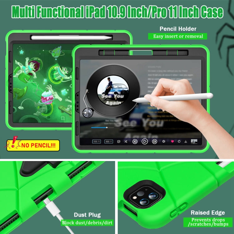 For iPad Pro 11 2018/2020/2021 / Air5 10.9 2022 / Air4 10.9 2020 Shockproof Protective Tablet Case(Green+Black) - iPad Pro 11 (2022/2021) Cases by buy2fix | Online Shopping UK | buy2fix
