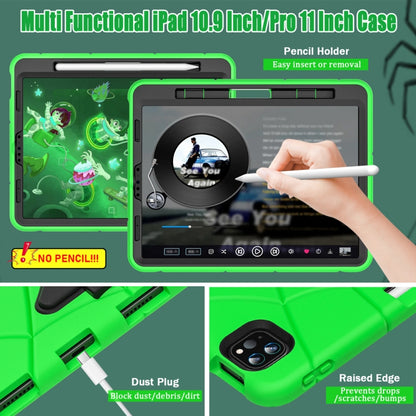 For iPad Pro 11 2018/2020/2021 / Air5 10.9 2022 / Air4 10.9 2020 Shockproof Protective Tablet Case(Green+Black) - iPad Pro 11 (2022/2021) Cases by buy2fix | Online Shopping UK | buy2fix