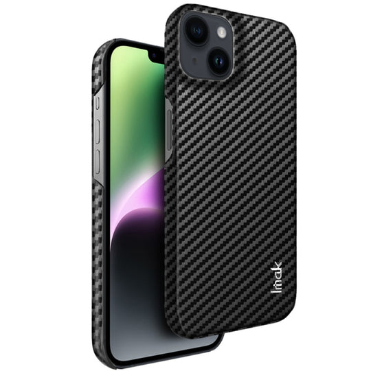 For iPhone 14 Plus IMAK Ruiyi Series Carbon Fiber PU + PC Phone Case