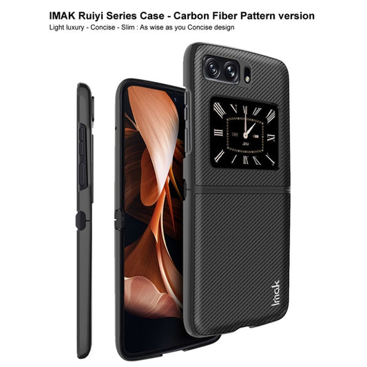 For Motorola Moto Razr 2022 IMAK Ruiyi Series Carbon Fiber PU + PC Phone Case by imak