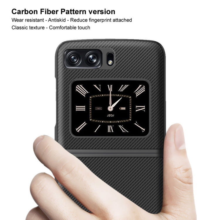 For Motorola Moto Razr 2022 IMAK Ruiyi Series Carbon Fiber PU + PC Phone Case by imak