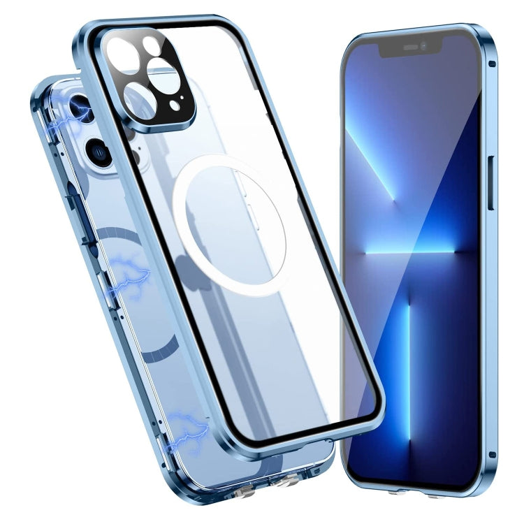 For iPhone 13 Pro 360 Full Body Magnetic Frosted Magsafe Phone Case(Sierra Blue) - iPhone 13 Pro Cases by buy2fix | Online Shopping UK | buy2fix