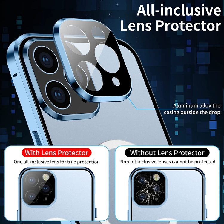 For iPhone 13 Pro Max 360 Full Body Magnetic Frosted Magsafe Phone Case(Silver) - iPhone 13 Pro Max Cases by buy2fix | Online Shopping UK | buy2fix