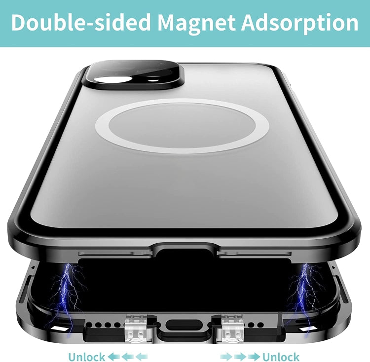 For iPhone 11 360 Full Body Magnetic Frosted Magsafe Phone Case(Black) - iPhone 11 Cases by buy2fix | Online Shopping UK | buy2fix
