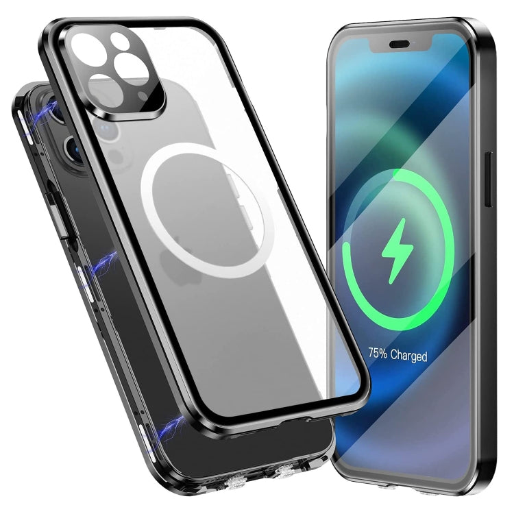 For iPhone 11 Pro 360 Full Body Magnetic Frosted Magsafe Phone Case(Black) - iPhone 11 Pro Cases by buy2fix | Online Shopping UK | buy2fix
