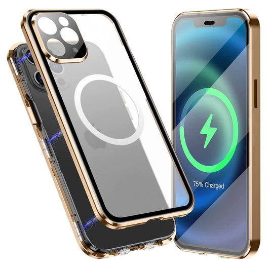 For iPhone 11 Pro Max 360 Full Body Magnetic Frosted Magsafe Phone Case(Gold) - iPhone 11 Pro Max Cases by buy2fix | Online Shopping UK | buy2fix