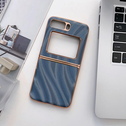 For Motorola Moto Razr 2022 Nano Electroplating Protective Phone Case(Ice Crystal Blue) by buy2fix