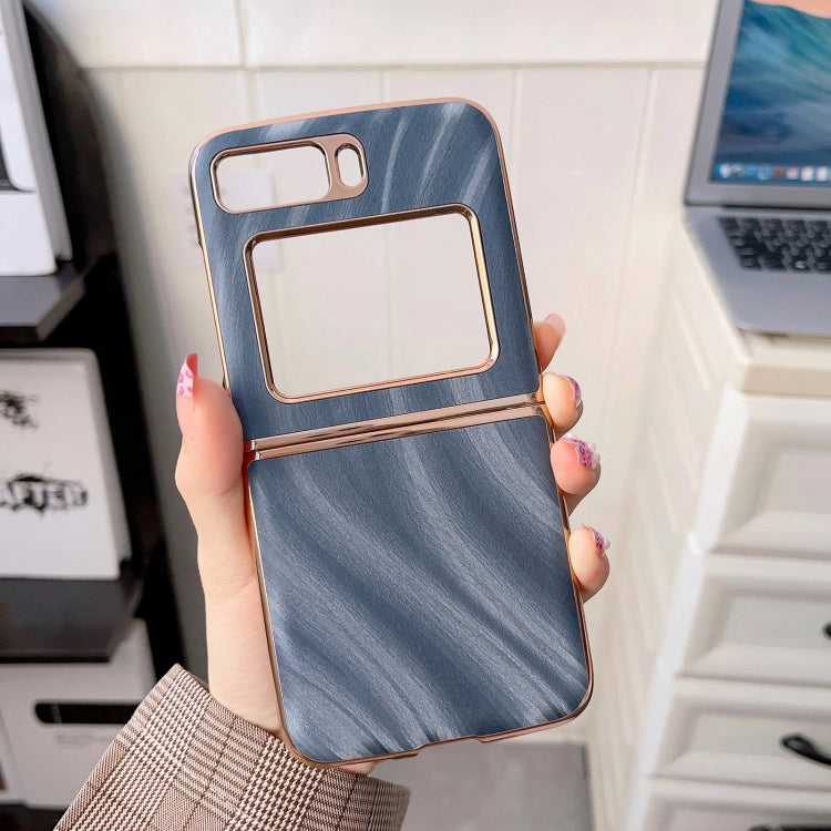 For Motorola Moto Razr 2022 Nano Electroplating Protective Phone Case(Ice Crystal Blue) by buy2fix