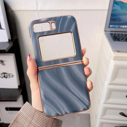 For Motorola Moto Razr 2022 Nano Electroplating Protective Phone Case(Ice Crystal Blue) by buy2fix