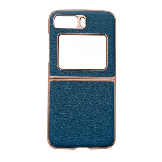 For Motorola Moto Razr 2022 Star Series Nano Electroplating PU Phone Case(Blue) - Motorola Cases by buy2fix | Online Shopping UK | buy2fix