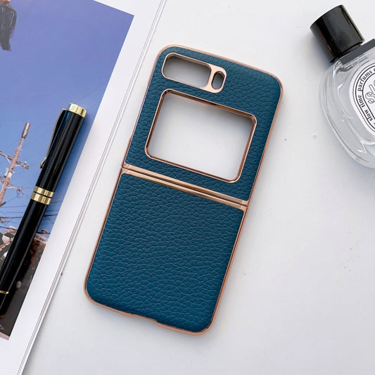 For Motorola Moto Razr 2022 Star Series Nano Electroplating PU Phone Case(Blue) - Motorola Cases by buy2fix | Online Shopping UK | buy2fix
