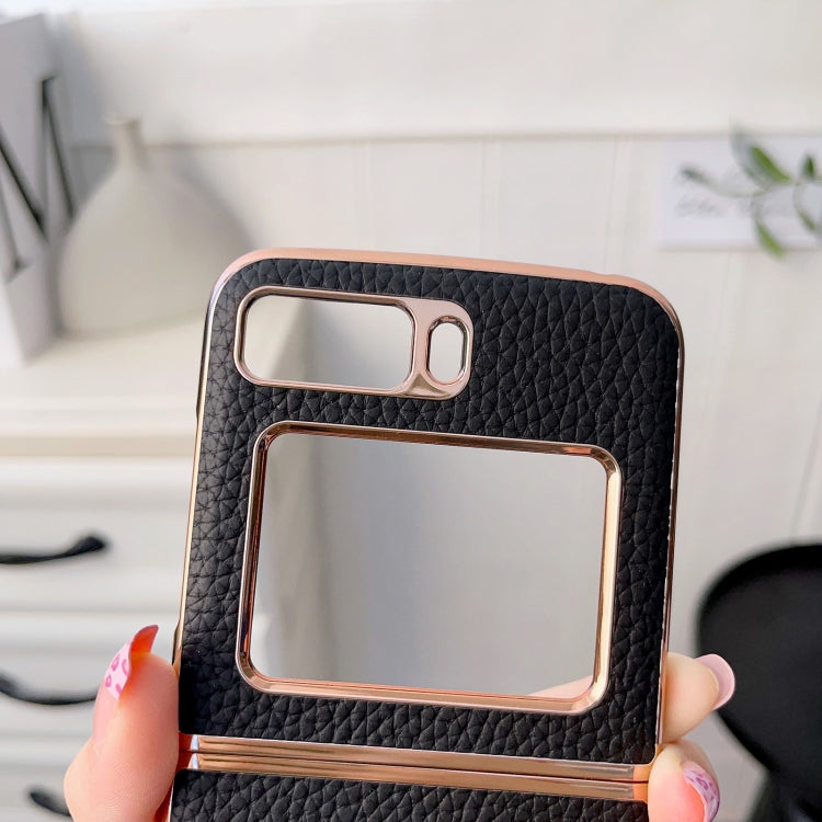 For Motorola Moto Razr 2022 Star Series Nano Electroplating PU Phone Case(Elephant Grey) by buy2fix