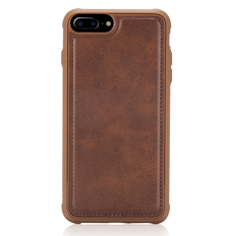 For iPhone 6 Plus / 7 Plus / 8 Plus Multifunctional Detachable Magnetic Horizontal Flip Leather Case with Card Slots & Holder & Wallet & Photo Frame(Coffee) - More iPhone Cases by buy2fix | Online Shopping UK | buy2fix