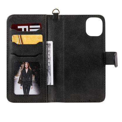 For iPhone 11 Multifunctional Detachable Magnetic Horizontal Flip Leather Case with Card Slots & Holder & Wallet & Photo Frame(Black) - iPhone 11 Cases by buy2fix | Online Shopping UK | buy2fix