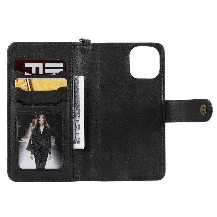 For iPhone 11 Pro Multifunctional Detachable Magnetic Horizontal Flip Leather Case with Card Slots & Holder & Wallet & Photo Frame(Black) - iPhone 11 Pro Cases by buy2fix | Online Shopping UK | buy2fix
