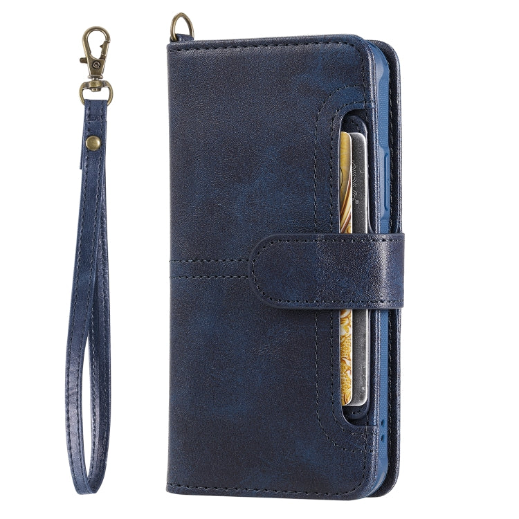 For iPhone 11 Pro Multifunctional Detachable Magnetic Horizontal Flip Leather Case with Card Slots & Holder & Wallet & Photo Frame(Blue) - iPhone 11 Pro Cases by buy2fix | Online Shopping UK | buy2fix