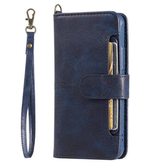 For iPhone 11 Pro Multifunctional Detachable Magnetic Horizontal Flip Leather Case with Card Slots & Holder & Wallet & Photo Frame(Blue) - iPhone 11 Pro Cases by buy2fix | Online Shopping UK | buy2fix